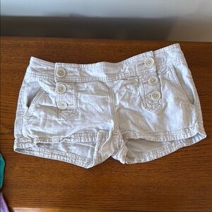 Express brand- Women's Cream Button-Accent Shorts